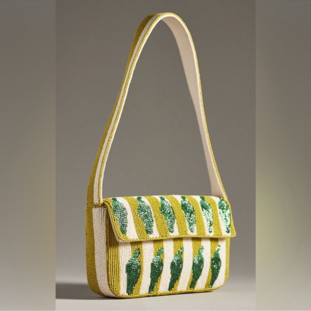 Anthropologie The Fiona Beaded Bag: Food and Drink Edition - Jalapeno